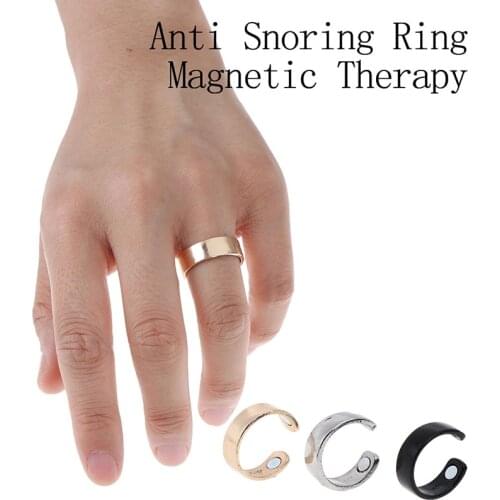 1PC Anti Snore Ring Titanium Alloy Treatment Reflexology Anti Snoring Apnea Sleeping Device 3 Colors