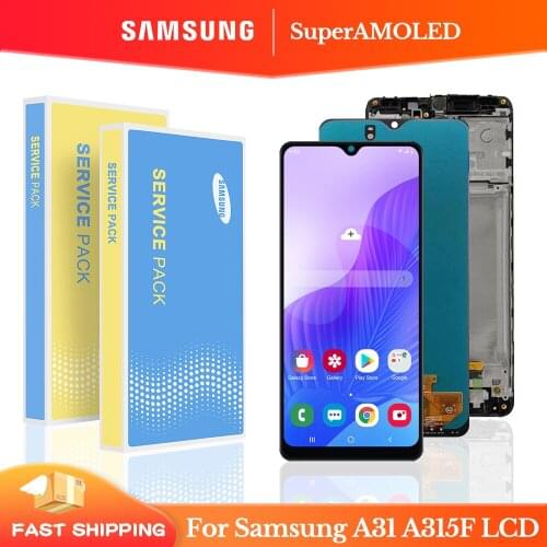 100% Super AMOLED For Samsung Galaxy A31 A315 LCD Display Touch Screen Digitizer Replacement For Samsung A31 A315f Display
