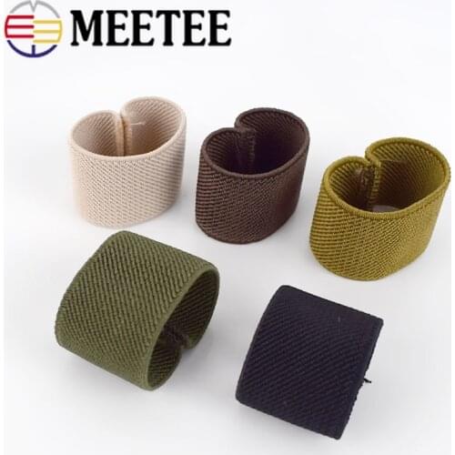 15pcs Meetee Nylon Elastic Belt Loop Ring Clip Hook Tail Clamp for Keeper Jeans Belts Webbing Accessory DIY Leather Craft AP017