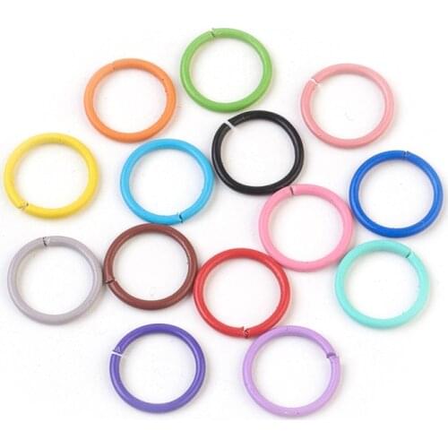 200pc Mixed Color 10mm Iron Jump Rings Close Unsoldered Jump Ring DIY Jewelry Decoration Accessories Making Handicrafts Supplies