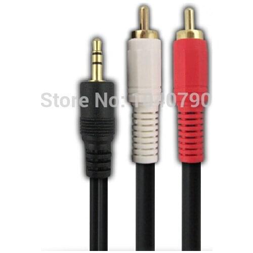 3.5 Double track to Double 2 RCA interface Cable audio lines computer speakers Audio and video signal transmission signal