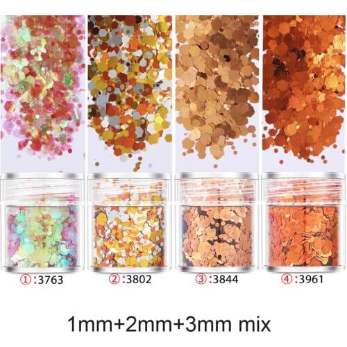 4pots 1-3mm Mix UV Resin Mold Filling Sequins Nail art Makeups Diy Making Resin Crafts Jewelry Finding Tool Pigment