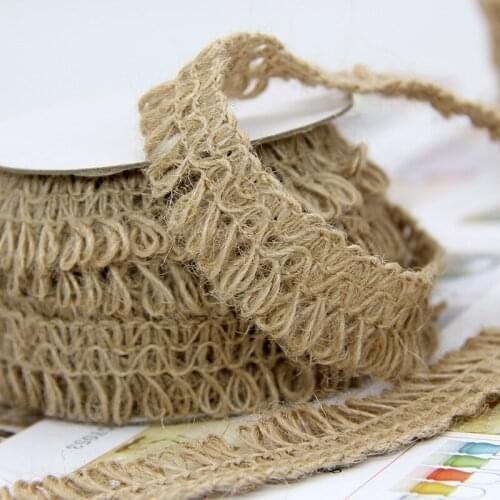 50meters 2cm Wide Natural Burlap Wired Ribbon Fabric Craft Ribbon DIY Wrapping Burlap Ribbon for Wedding Home Christmas