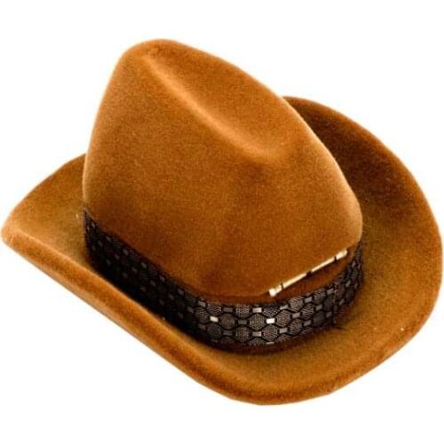 50pcs/lot Creative Cowboy Hat Shape Jewelry Box Velvet Ring/Necklace Storage Case Gift Box Jewelry Packaging Display Rack