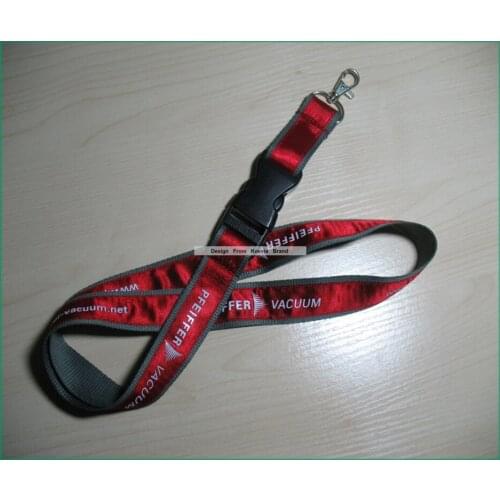 Promotion Cheap custom lanyards with logo printing released buckle double layer satin polyester lanyards Free shipping with DHL