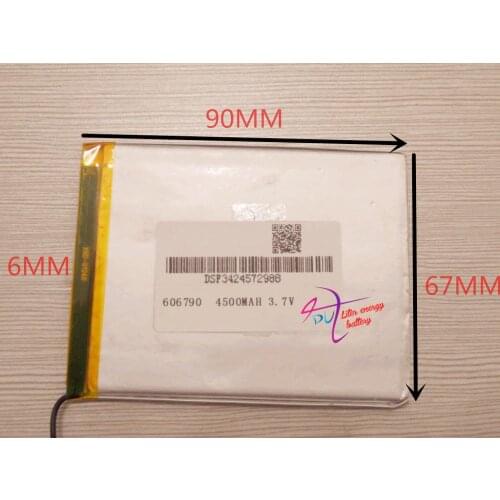 Tablet battery 606 790 Polymer battery with 4500 mA flat battery protection board