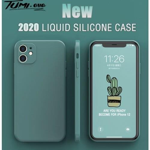 Original Soft Silicone Case for iPhone 11 Pro XR XS Max X Shockproof Camera Protection Cover on for iPhone 6 6S 7 8 Plus SE 2020
