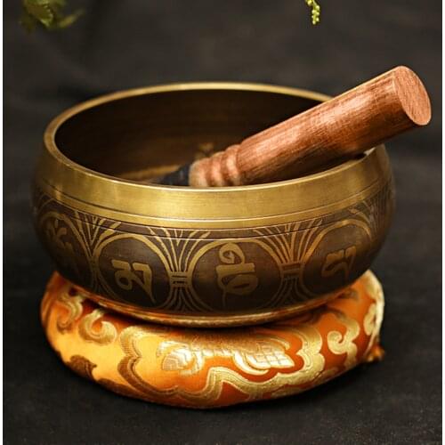 1PC 13CM Wooden Mallet Sound Bowl Singing Bowl Stick Mallet Beat Striker with PU Leather Durable Smooth Handle Dropshipping