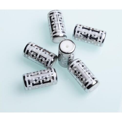 Juleecrystal Long cylinder Beads 10x20mm Colorful Beads for Jewelry Making