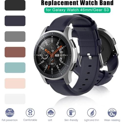 For Galaxy Gear S3 Smart Watch Wristband Quick Release Leather Replacement Bands 46mm Bracelet Wristband Strap 2020