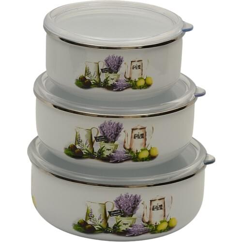 Evcilik Triple Enamel Storage Bowl