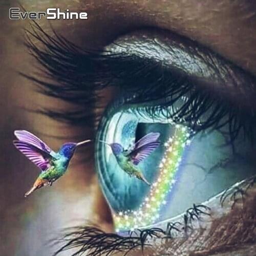 EverShine Diamond Painting Eye Cross Stitch Bead Embroidery 5D Full Square Diamond Art Kits Handwork Wall Art Home Decoration