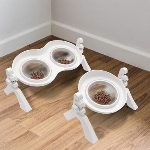Hot Non-Slip Double Cat Bowl Dog Bowl With Stand Pet Feeding Cat Water Bowl For Cats Food Pet Bowls Dogs Feeder Product Supplies