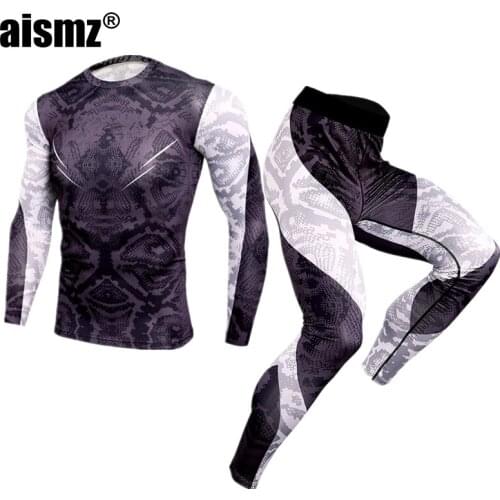 Aismz New Winter Men Thermal Underwear Sets Elastic Warm Fleece Long Johns For Mens Leggings Breathable Thermo Underwear Suits