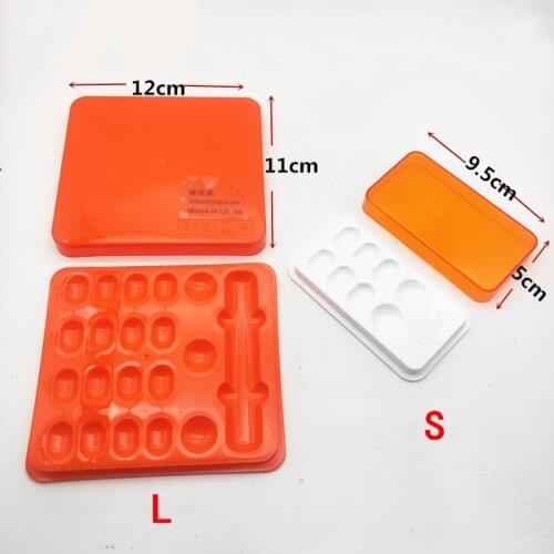 Dental Resin Mixing Shading Box Oral Color Palette Mixing box Placing Equipment Box with Cover and Light-proof Adhesive