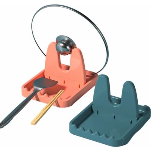 Kitchen Spoon Holder Silicone Spoon Rest Kitchen Organizer Pot Lid Rack Kitchen Tools Non-Slip Spoons Pad Kitchen Accessories