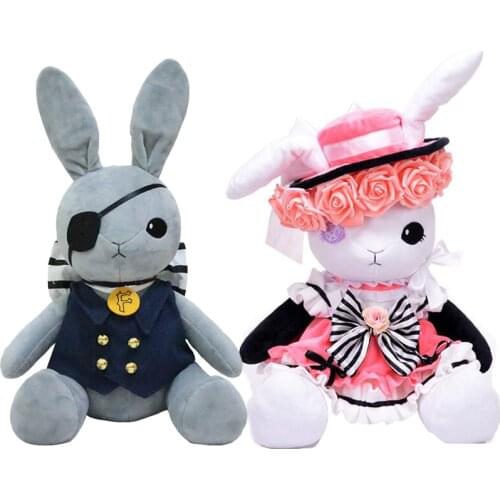 Kuroshitsuji Black Butler Plush Doll Rabbit Cosplay Costume Kuroshitsuji Ciel Phantomhive Lolita Rabbit Doll Plush Stuffed Toys