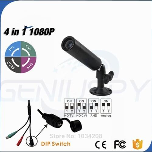 Sony323 Chip 3.6mm Board Lens 1080P 4 IN 1 AHD/TVI/CVI/CVBS Waterproof Outdoor CCTV Mini Bullet Camera For Car&Vehicle