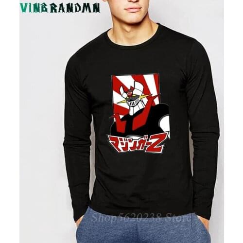 Male Tee Shirts Tops Multi-size Long Sleeve T-shirt Anime Mazinger Z Graphic Soft Cotton Clothing Harajuku Fashion Men T Shirts