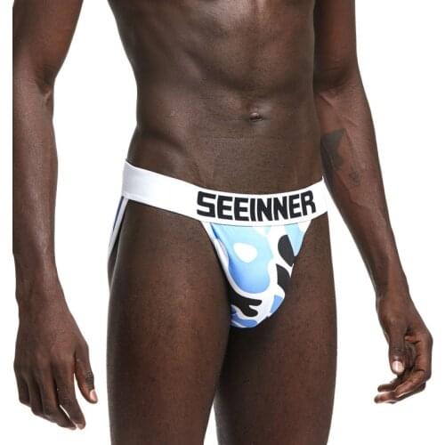 Mens underwear sexy low-waist underwear buttock lift high fork double thong T thong
