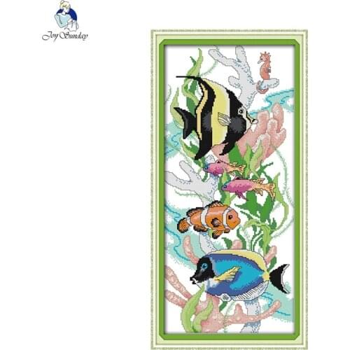 Needlework Tropical fish Animal Style Cross Stitch kits DIY Hand Made Crafts for Home Decoration Painting Factory Wholesale