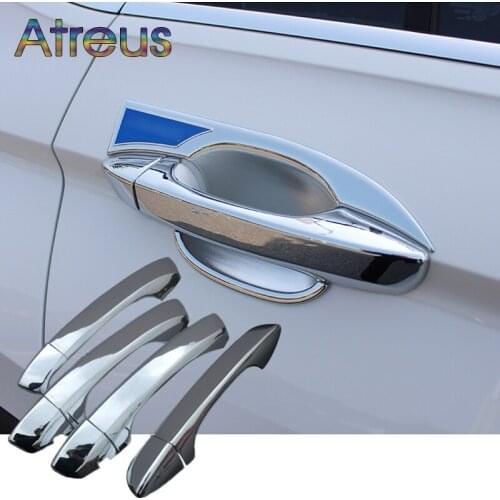 Car Door Handle Trim Cover ABS Accessories For Volkswagen Tiguan 2 MK2 VW 2016 2017 2018 2019 2020 External Decorative Stickers