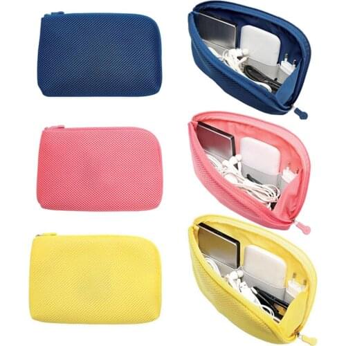 2019 new hot sale Travel Portable Make Up Bag Organizer Data Cable Charger Pouch Storage Container