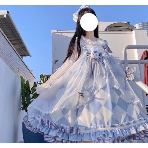 New Genuine Rabbit Alice JSK Skirt Lolita Skirt Lolita Sweet Series Cute Sling Dress Spring/Summer