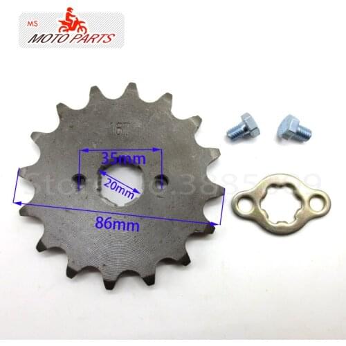 Front Engine Sprocket 530# 16T Teeth 20mm For 530 Chain With Retainer Plate Locker Motorcycle Dirt Bike ATV Parts
