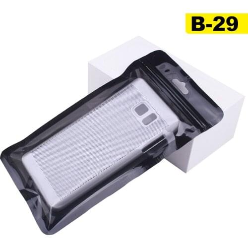 160*90mm200pcsClear Self Seal Resealable Zipper PP PVC Plastic Retail Packaging Bag, Zip Lock Retail Package With Hang Hole B-29