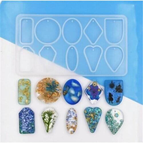 DIY Resin Jewelry Dried Flower Silicone Mould Craft Mould Round Heart Square Rectangle Silicone Soap Mold DIY Making Accessories