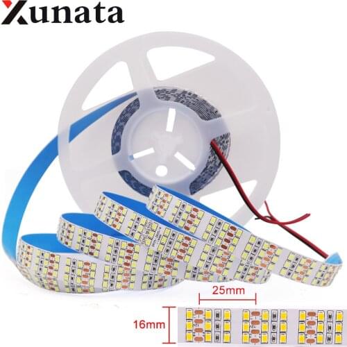 LED Strip DC12V 360LEDs/m High Brighter Warm White / Cold White Flexible Rope Ribbon Tape 2835 LED Light Strip 5m/lot