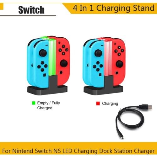 LED Charging Dock Station Charger Cradle For Nintend Switch 4 Joy Con Controllers NEW 4 In 1 Charging Stand For Nintend Switch