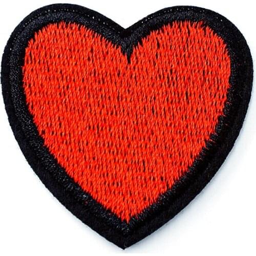 Heart (Size:4.0x4.2cm) Cloth Badges Mend Decorate Patch Jeans Bag Hat Clothes Apparel Sewing Decoration Applique Badge Patches