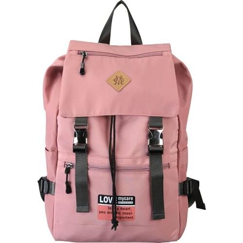 Korean Black Backpack Trend Women Nylon Rucksack Waterproof Back Pack For School Teenagers Girls Boys Laptop Outdoor Casual Bags