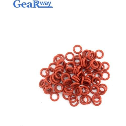 Gearway Red Silicon O Ring Seal 1mm CS O-Ring Seal Gasket VMQ 4/5/6/7/8/18/19/20mm OD 55SH Hardness O Ring Sealing Gasket