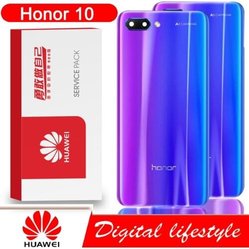 High quality For Huawei Honor 10 Back Glass Battery Cover Rear Door Housing Case Panel For Honor 10 Back Housing Rear Cover