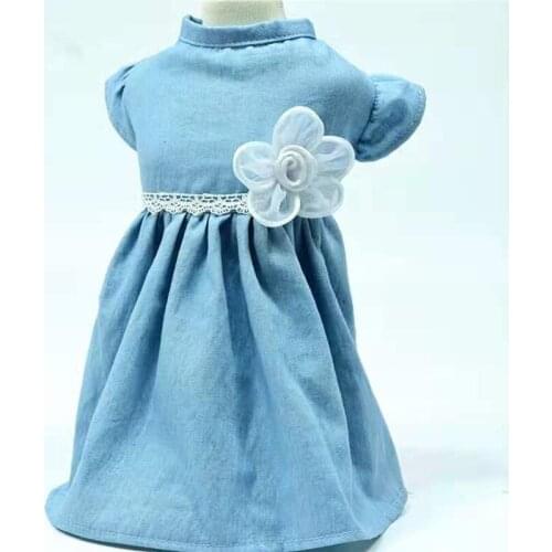 Dog Pet Denim Skirt Summer Dog Skirt Chivas Puppy Costume Pomerania Maltese Schnauzer Poodle Dog Clothing Dresses Summer Pet Cat