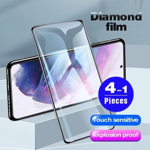 1-4Pcs full cover tempered glass for Samsung Galaxy s20 FE S21 plus Ultra phone screen protector HD protective film smartphone