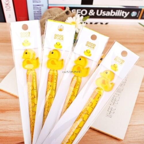 1pc Cute Duck Plastic Straight Ruler Measuring Tool Stationery Office School Supply