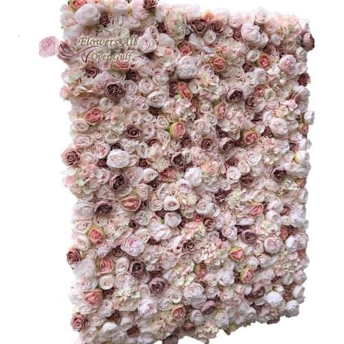 3D Artificial Flowers Wall Panels Wedding Decoration Fake Roses and HB peony Wedding backdrop Runners Home Decor DIY