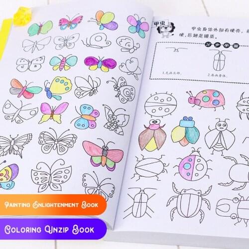5000 Pcs Cute Coloring Book kindergarten For Children Kids Adult Relieve Stress Kill Time Graffiti Painting Drawing Art Book