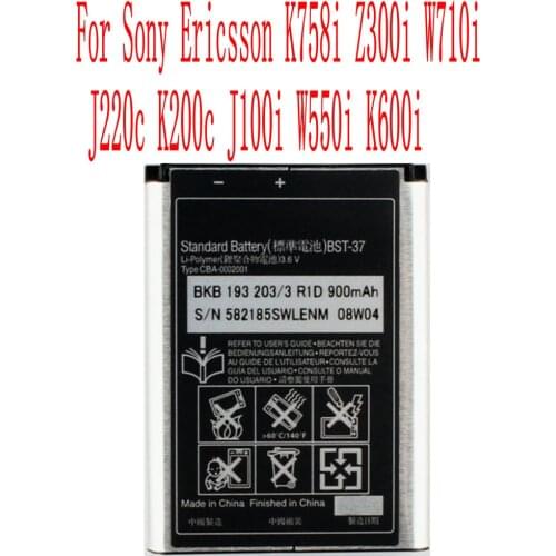 High Quality 900mAh BST-37 Battery For Sony Ericsson K758i Z300i W710i J220c K200c J100i W550i K600i Cell Phone
