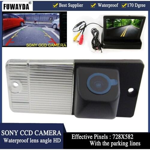 FUWAYDA Parking Assistance Car CCD RearView Camera 4.3" Color LCD Car Video Foldable Monitor Camera For KIA SORENTO SPORTAGE HD