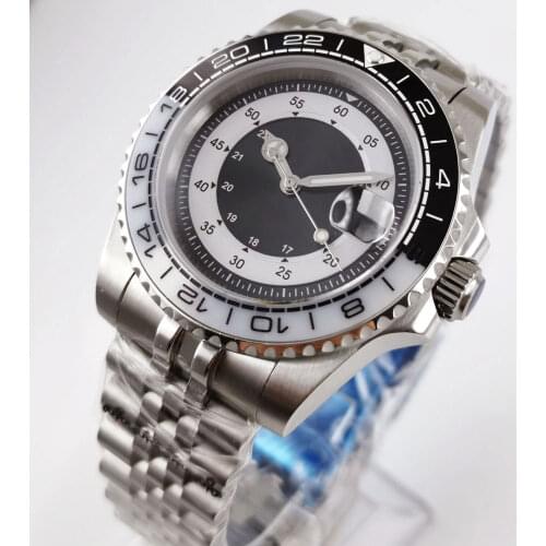 40mm Sterile Dial Sapphire Glass Ceramic Bezel Date jubilee Miyota 8215 Automatic Movement Mens Watch