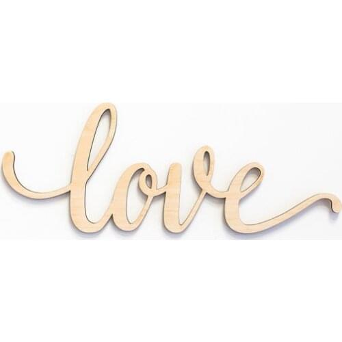 Wooden Script Love Wood Sign, unfinished wood decoration, Wood Love Sign, Cursive Love,home decor