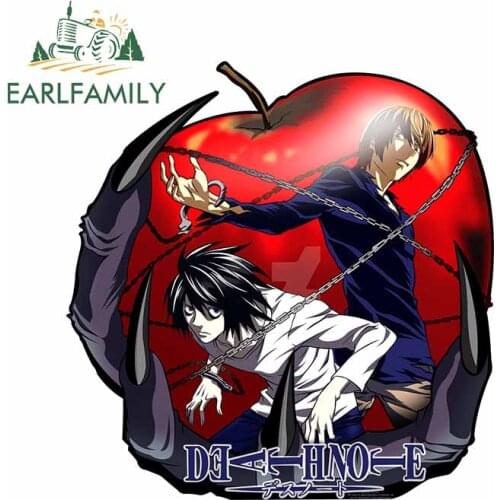 EARLFAMILY 13cm x 12.8cm for Light Yagami Ryuk Death Note Car Stickers Truck Decal Bumper Window Vinyl Anime Camper JDM Decor