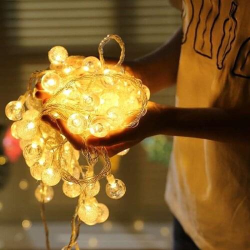 3M Waterdrop Balls LED Fairy String Lights Wedding Christmas Outdoor Room Garlands Decor Christmas Gifts Flower Garland