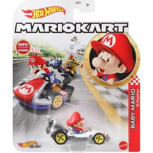 Hotwheels Hot Wheels Mario Kart Character Vehicles GBG25 - Baby Mario - B-Dasher