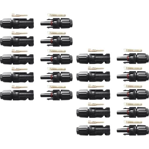EASUN POWER 10 pair Male Of Female Connectors solar panels 30A 1000V for PV cable 2.5/4/6mm Cable Accessories